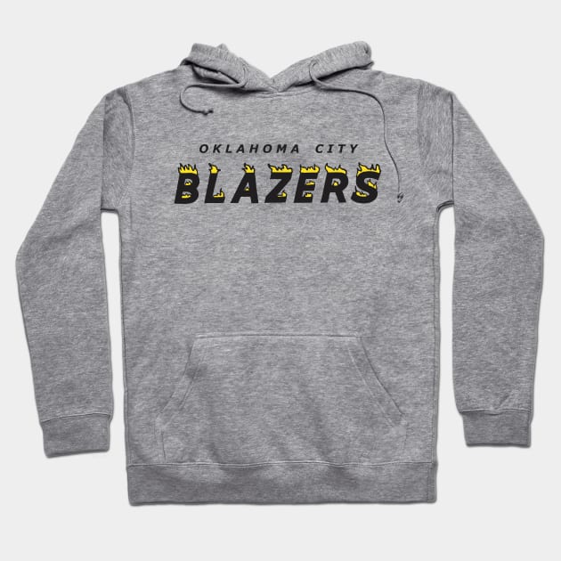 Oklahoma City Blazers logo Hoodie by Throwback Hockey